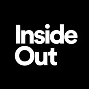 White text reading 'Inside Out' on a solid black background.